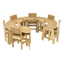 Комплект детских столов и стульев для детей с 3 до 7 лет (6 комплектов) - «globural.ru» - Тихорецк