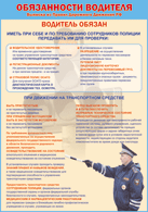 Плакат "Водитель обязан " 1000*1400 винил - «globural.ru» - Тихорецк