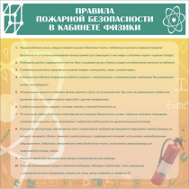 Стенд "Правила пожарной безопасности в кабинете физики" - «globural.ru» - Тихорецк