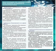 Стенд "Инструкция по охране труда в кабинете информатики" - «globural.ru» - Тихорецк