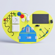 Бизиборд "Большое жёлтое сердце" - «globural.ru» - Тихорецк