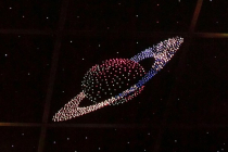 Потолок "Звездное небо с анимационным фибероптическим эффектом сатурн" - «globural.ru» - Тихорецк