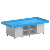 Стол для робототехники с дверками (серый/синий) - «globural.ru» - Тихорецк