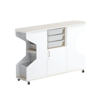 Стеллаж Робик 002 (дуб молочный/белый) - «globural.ru» - Тихорецк