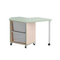 Стол детский правый Робик 002 (бук/фисташковый)  - «globural.ru» - Тихорецк