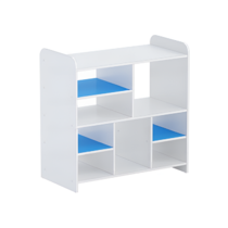 Стеллаж для пособий 2 (белый/синий) - «globural.ru» - Тихорецк