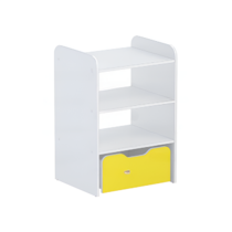Стеллаж для пособий 5 (белый/желтый) - «globural.ru» - Тихорецк
