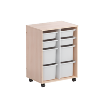 Тумба мобильная для пособий (бук/белый) - «globural.ru» - Тихорецк