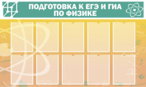 Стенд "Подготовка к ЕГЭ и ОГЭ по физике вариант 2 (10 карманов)" - «globural.ru» - Тихорецк