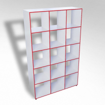 Шкаф открытый многосекционный ТР15 ЛДСП  - «globural.ru» - Тихорецк