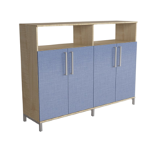 Шкаф-стеллаж закрытый "Умник" (две секции) - «globural.ru» - Тихорецк