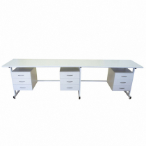 Стол 3-х тумбовый для лабораторных работ 2500*900*850 ЛДСП - «globural.ru» - Тихорецк