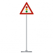 Знак дорожный "Светофорное регулирование" 1.8 типоразмер 40 на стойке с основанием 3кг - «globural.ru» - Тихорецк