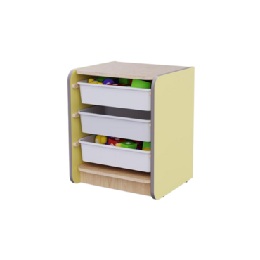 Одинарный модуль для хранения игрушек из коллекции мебели «НЕГА» (цвет желтый) - «globural.ru» - Тихорецк