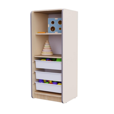 Открытый шкаф с ящиками из коллекции мебели «НЕГА» (цвет бежевый) - «globural.ru» - Тихорецк