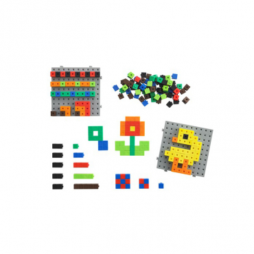 Кубики соединяющиеся 1 см. Набор с основанием и карточками. - «globural.ru» - Тихорецк