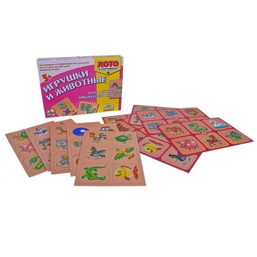 Лото в картинках для обучения детей английскому и немецкому языку «Игрушки и животные» - «globural.ru» - Тихорецк