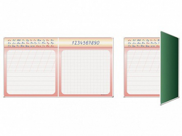 Доска аудиторная меловая, магнитно-маркерная двухэлементная (в клетку, линейку, косую линейку) - «globural.ru» - Тихорецк