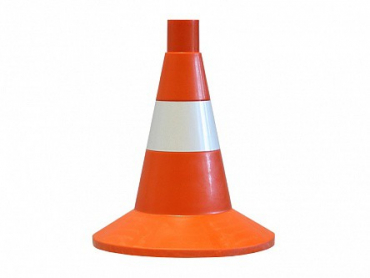 Сигнальный дорожный конус (мягкий, с одной световозвращающей полосой) - «globural.ru» - Тихорецк