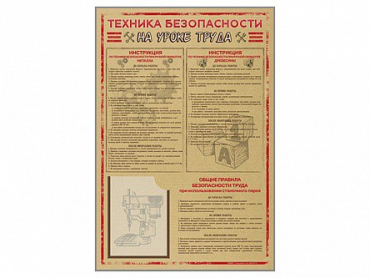 Стенд-уголок "Техника безопасности на уроках труда" - «globural.ru» - Тихорецк