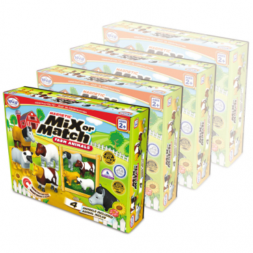 Магнитный конструктор Животные «Смешай и собери». Серия Животные фермы. Комплект на группу - «globural.ru» - Тихорецк