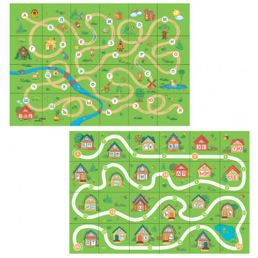 Тематическое поле-маршрутизатор «Домики/Сказка» для мини-робота Bee-Bot - «globural.ru» - Тихорецк