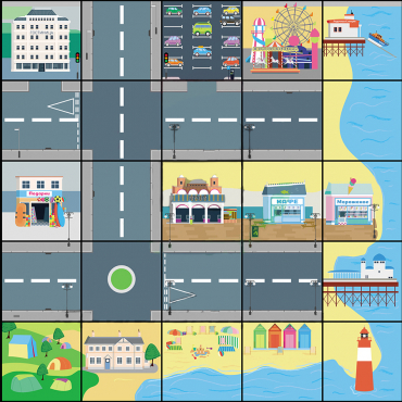 Тематическое поле-маршрутизатор  для мини-робота «На берегу моря» - «globural.ru» - Тихорецк