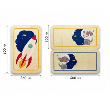 Набор стеновых панелей «Мы в Космосе - Белка и Стрелка» - «globural.ru» - Тихорецк