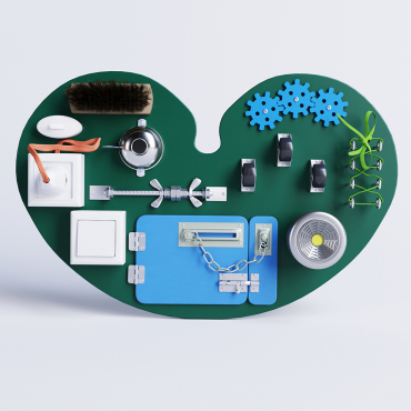 Бизиборд "Зеленое сердечко" - «globural.ru» - Тихорецк