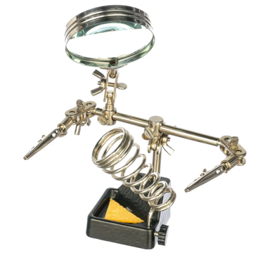 Держатель "Третья рука" с лупой - «globural.ru» - Тихорецк