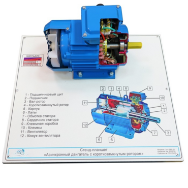 Планшет светодинамический «асинхронный двигатель с короткозамкнутым ротором» - «globural.ru» - Тихорецк