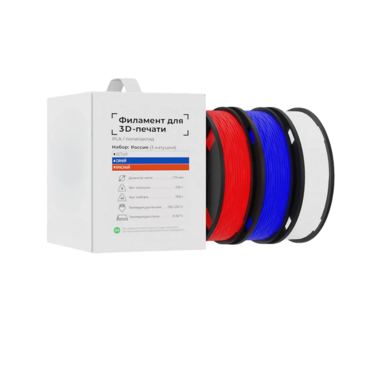 Набор Филамента для 3D-Печати "Россия" - «globural.ru» - Тихорецк