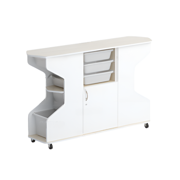 Стеллаж Робик 002 (дуб молочный/белый) - «globural.ru» - Тихорецк