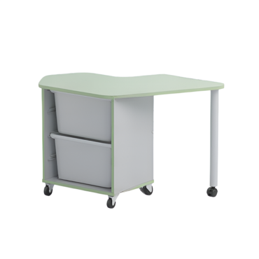 Стол детский правый Робик 002 (серый/фисташковый) - «globural.ru» - Тихорецк