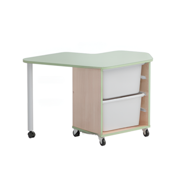 Стол детский левый Робик 002 (бук/фисташковый) - «globural.ru» - Тихорецк