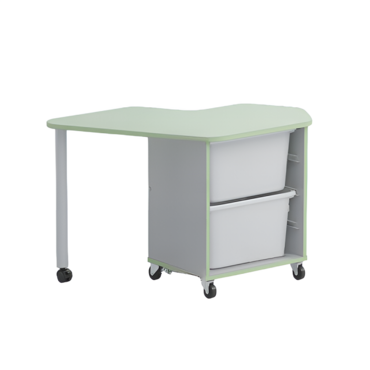 Стол детский левый Робик 002 (серый/фисташковый)  - «globural.ru» - Тихорецк