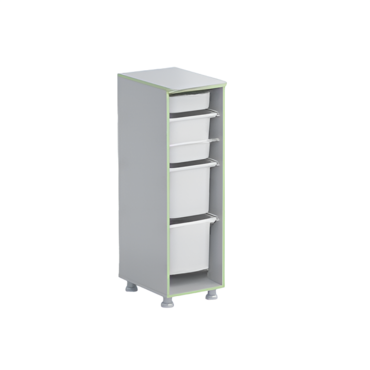 Стеллаж с лотками Робик 001 (серый) - «globural.ru» - Тихорецк