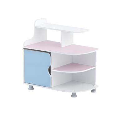 Тумба для пособий (белый/зефир/прибрежный синий)  - «globural.ru» - Тихорецк