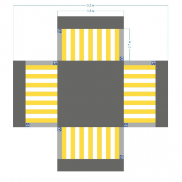 Имитация четырехстороннего перекрестка 5,5*4,5 м - «globural.ru» - Тихорецк