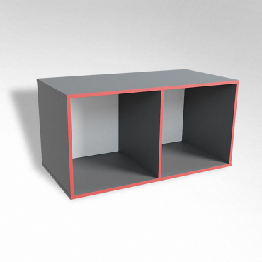 Открытая настенная полка-2-х секционная ТР2 ЛДСП  - «globural.ru» - Тихорецк