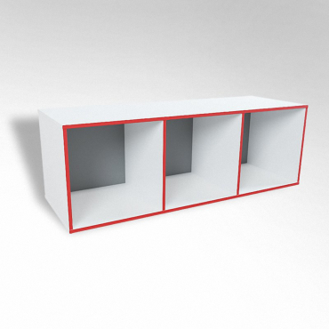 Открытая настенная полка-3-х секционная ТР3 ЛДСП  - «globural.ru» - Тихорецк