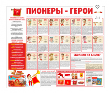 Тематический стенд "Пионеры-герои" - «globural.ru» - Тихорецк
