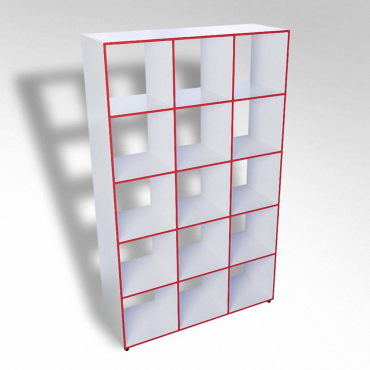 Шкаф открытый многосекционный ТР15 ЛДСП  - «globural.ru» - Тихорецк