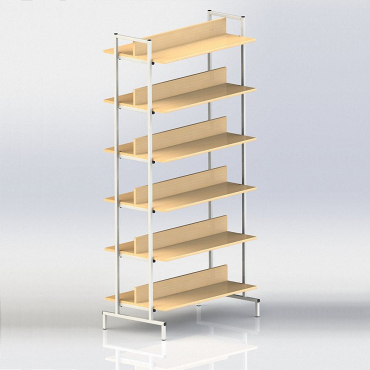 Стеллаж 2-сторонний на металлокаркасе - «globural.ru» - Тихорецк