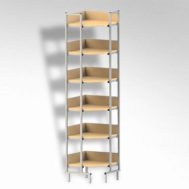 Стеллаж на металлокаркасе угловой - «globural.ru» - Тихорецк