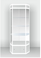 Шестигранная шкаф-витрина с подсветкой - «globural.ru» - Тихорецк