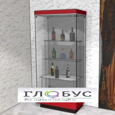 Витрина музейная с фризом и полками - «globural.ru» - Тихорецк