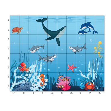 Коврик для логобота Пчелка "Животные морей и океанов" - «globural.ru» - Тихорецк